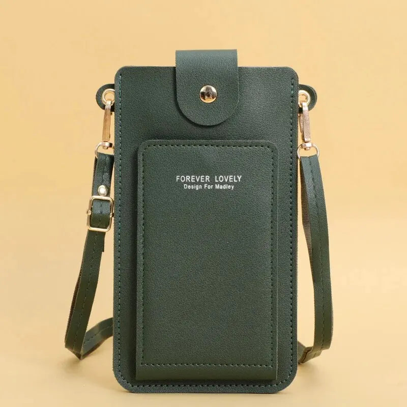 women bags soft leather wallets touch screen cell phone purse crossbody shoulder strap handbag for female cheap women's bags