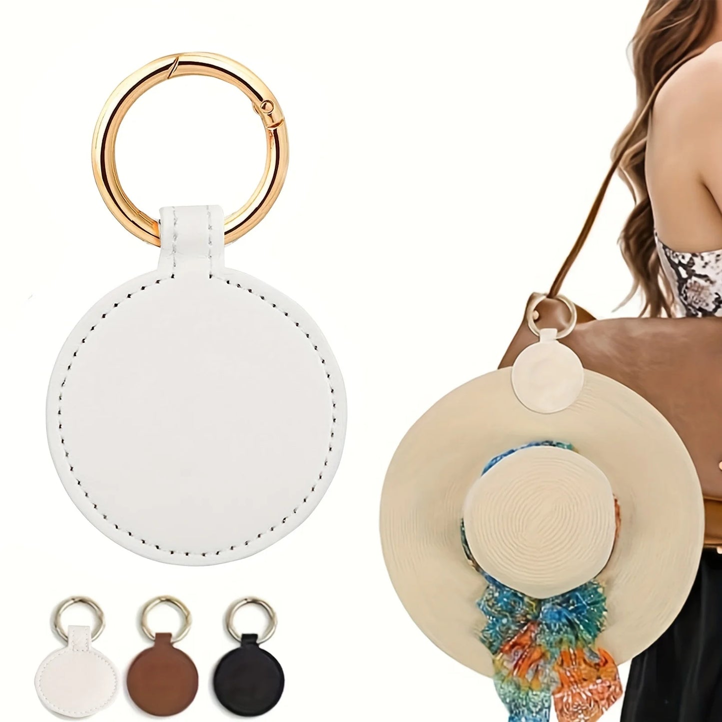 1pc magnetic hat clip on bag hat holder for handbag backpack luggage pu leather hat keeper clip travel bag accessories