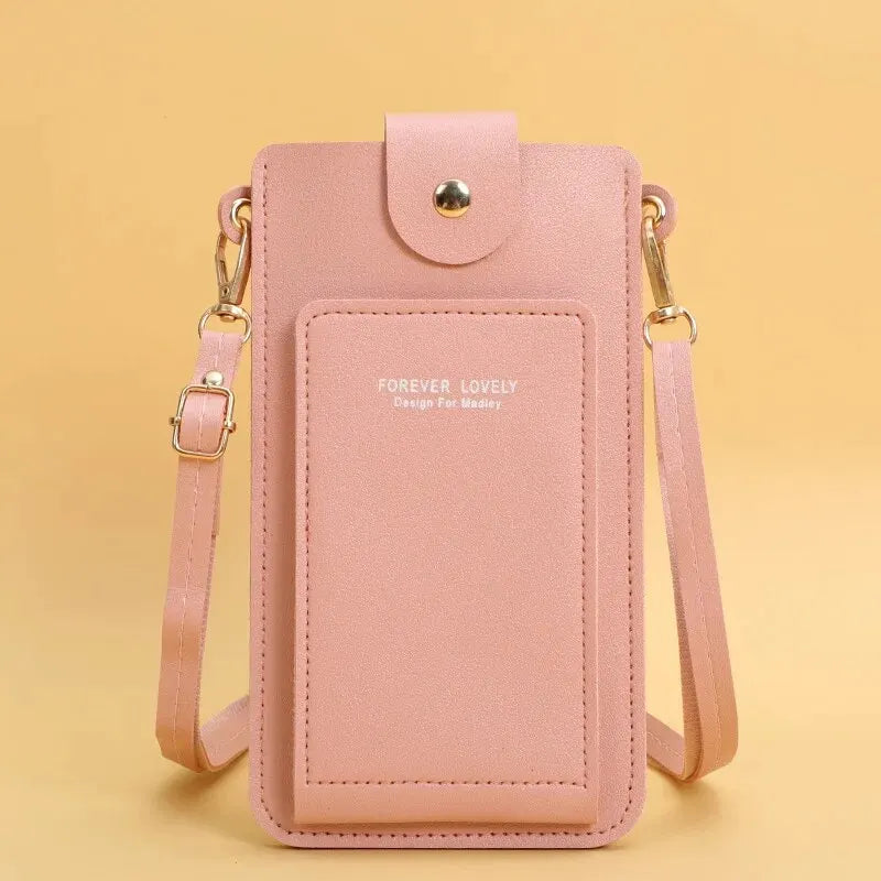 women bags soft leather wallets touch screen cell phone purse crossbody shoulder strap handbag for female cheap women's bags