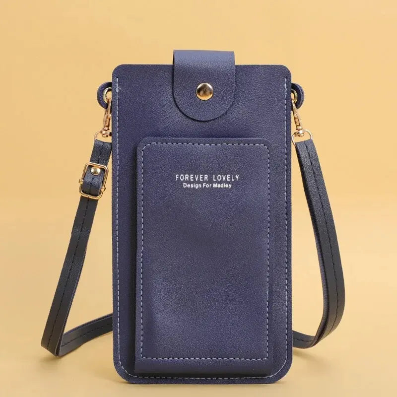 women bags soft leather wallets touch screen cell phone purse crossbody shoulder strap handbag for female cheap women's bags