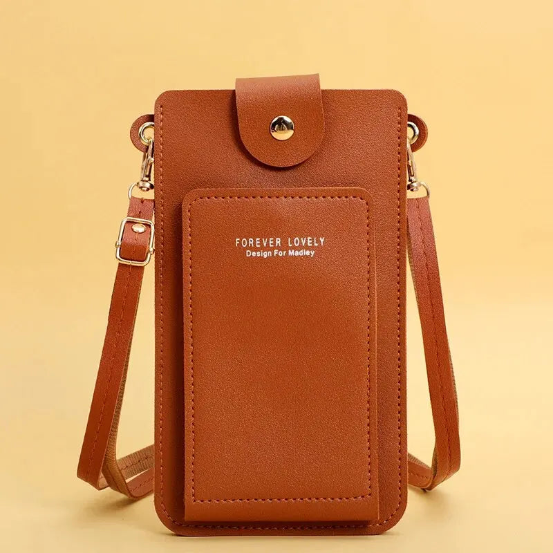 women bags soft leather wallets touch screen cell phone purse crossbody shoulder strap handbag for female cheap women's bags