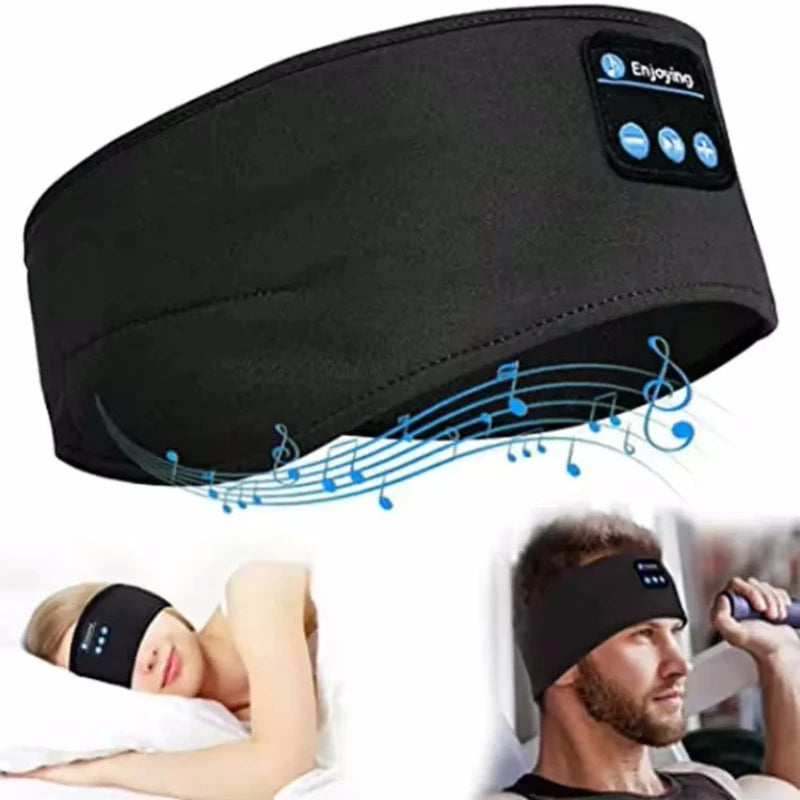 sleep mask bluetooth sleeping headphones headband thin soft elastic comfortable wireless music headset eye mask for side sleeper