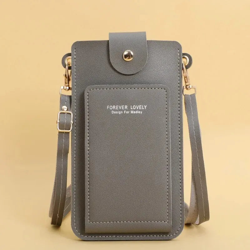 women bags soft leather wallets touch screen cell phone purse crossbody shoulder strap handbag for female cheap women's bags