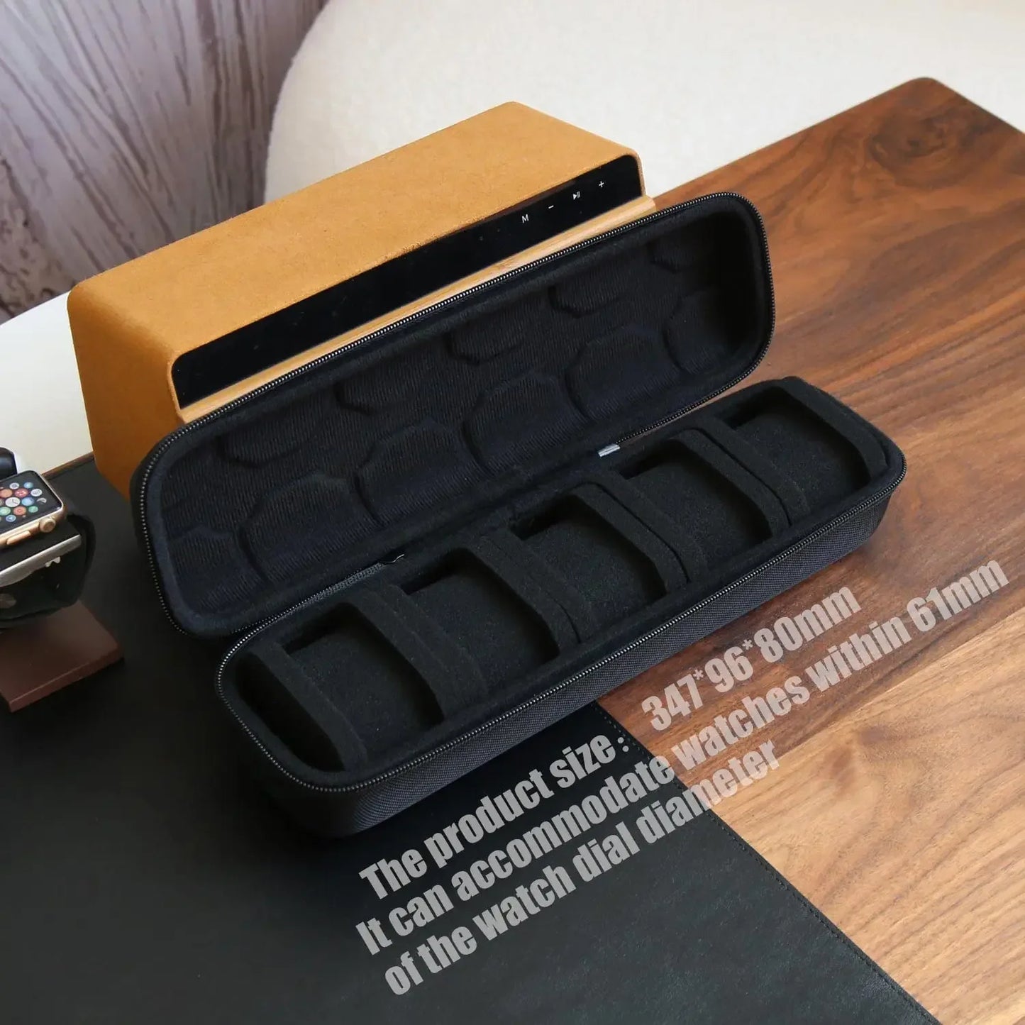 travel watch case-portable organizer for wristwatches and smartwatches