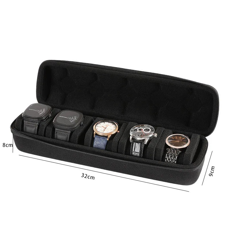 travel watch case-portable organizer for wristwatches and smartwatches